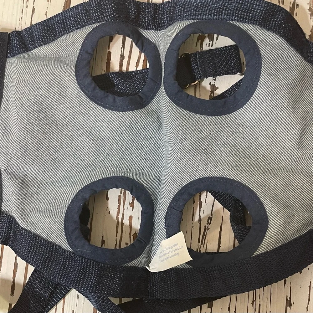 Denim PuppyPurse and Harness Large
